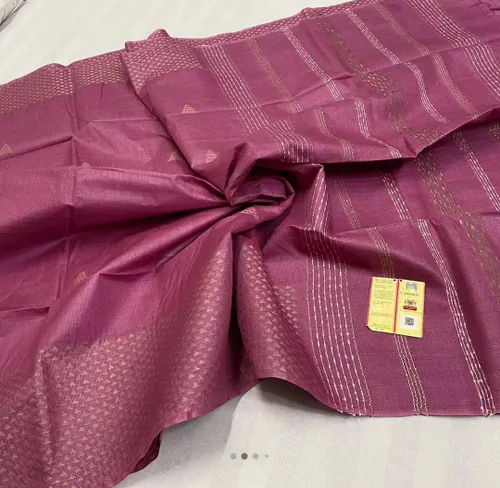 Regal Silk Ensemble with Copper Zari Boota & Fancy Stripes – Timeless Ethnic Charm